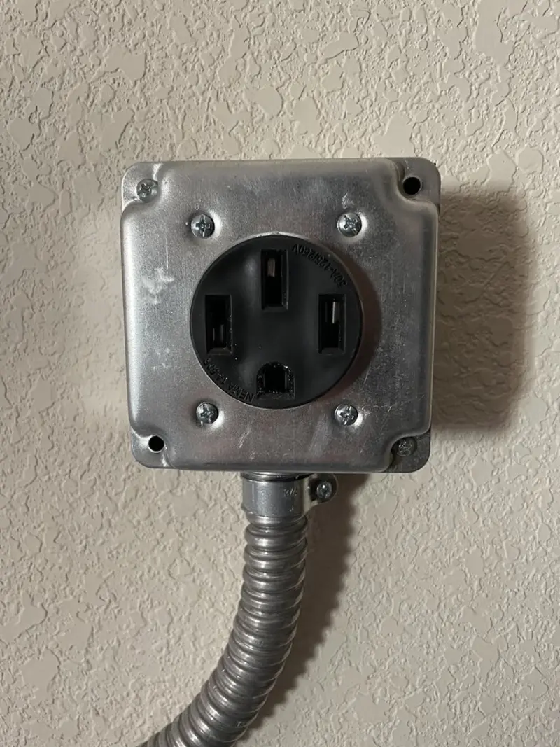 NEMA 14-50 outlet installed for Smart Home Electrical in Kokomo